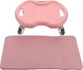 PRETYZOOM Silent Four-wheel Ab Roller with Knee Pad for Core Abdominal Training, Pink Ab Workout Equipment for Home and Travel Strengthening