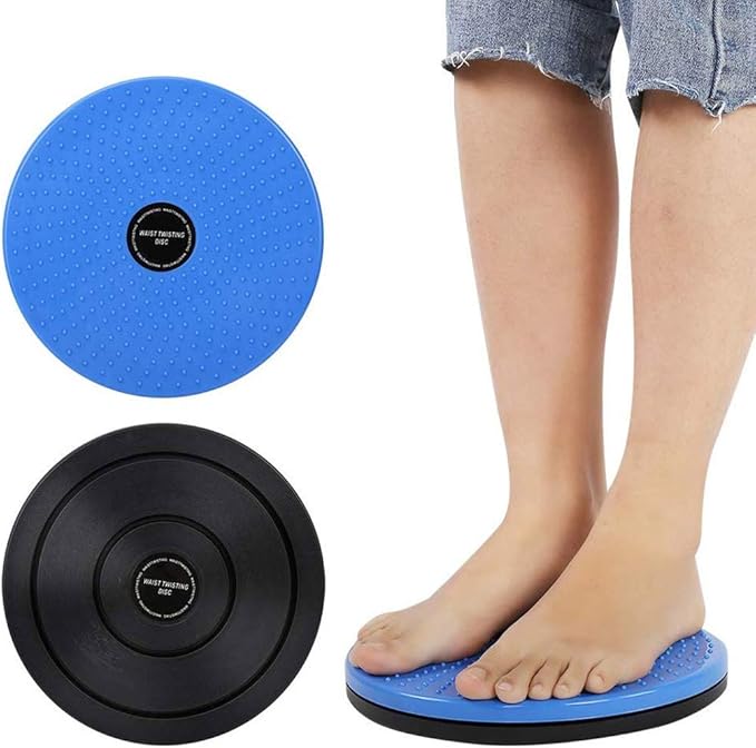Twisting Waist Disc, Body Shaping Twisting Waist Machine Rotating Board Female Twister Exercise Sports Equipment Aerobic Exercise Foot Massage (Blue)