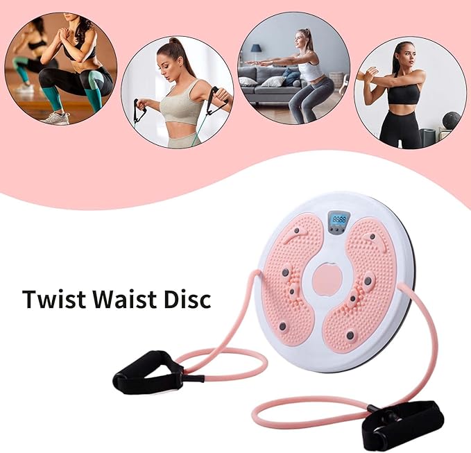 Twist Waist Disc,Waist Workout Core & Ab Exercise | Core Twisting Disc with Calorie Count - for Home Gym Office Fitness Enthusiasts Beginners Post-Partum Individuals