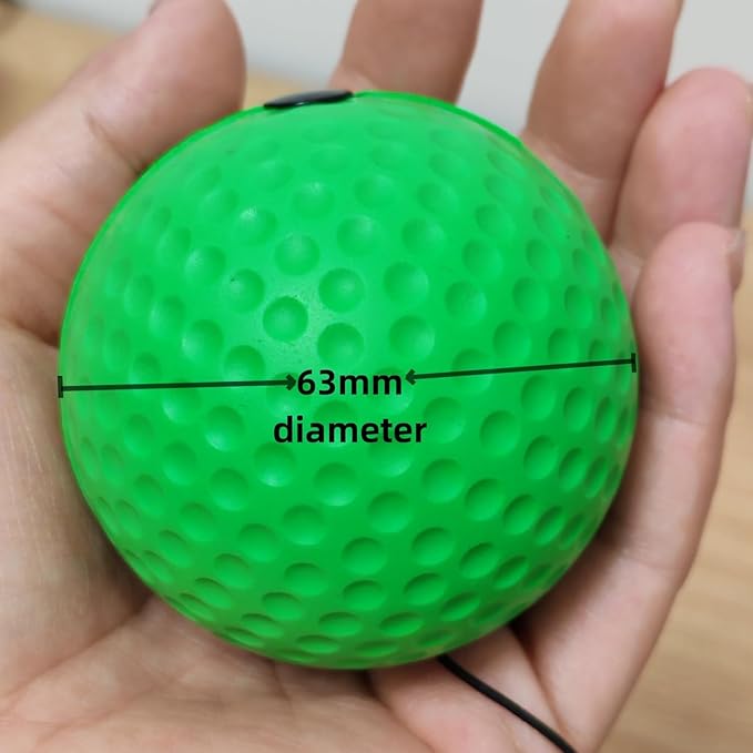 Sports Reaction Ball Boxing Reaction Training Ball, PU Reflex Ball Head-Mounted Love Adjustable Elastic Band, Perfect for Fighting Skills, Reaction Speed, Hand-Eye Coordination Training