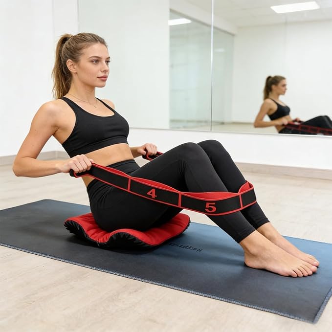 Fitness Resistance Band for Stretching and Yoga, Number Stretch Resistance Band with Clear Markings, 8-Section Elastic Training Bands for Yoga, Stretching, Pilates, Fitness