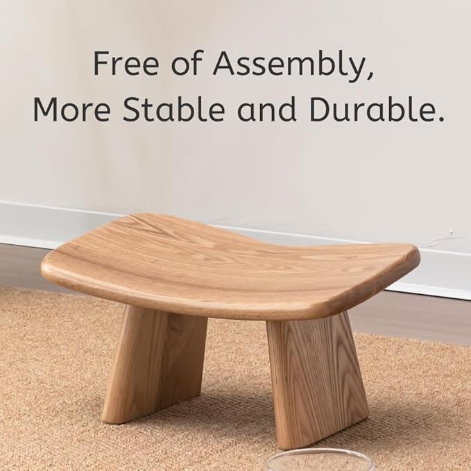 Ergonomic Butterfly Meditation Bench - No Assembly Required Wooden Kneeling Stool for Yoga & Prayer, Comfortable Seiza Seat for Mindfulness & Relaxation