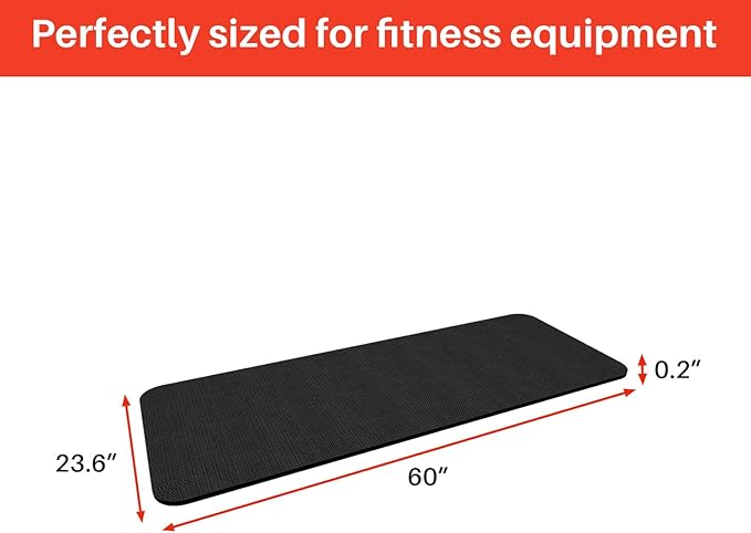 Treadmill Walking Pad Mat for Carpet Floors,23.6x60 Foldable Treadmill Mat for Hardwood Floors, Non-Slip Exercise Equipment Mat for Under Exercise Bike,Walking Pad & Elliptical,Noise Shock Absorption