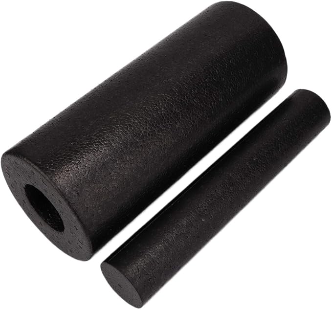Foam Roller 2 in 1 High Density Muscle Roller for Sports Massage Stretching Physical Therapy Deep Tissue Myofascial Release Pain Relief Trigger Point Massage Tool