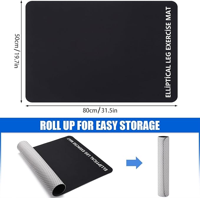 Exercise Bike Trainer Mat, Exercise Equipment Protective Floor Mat for Under Stationary Bike, Spin Bike, Fitness Equipment