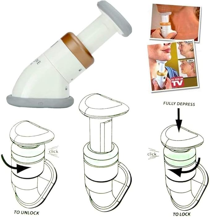 MQ Neckline Slimmer & Toning System, Portable Neck Exerciser Chin Massager to Reduce Double Chin