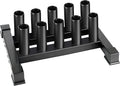 EVERYMATE Vertical Barbell Rack - Heavy-Duty Steel Organizer, Barbell Holder Floor Stand, Fits 2" Olympic Bars with Scratch-Resistant Inserts, Space-Saving for Home/Garage/Commercial Gym