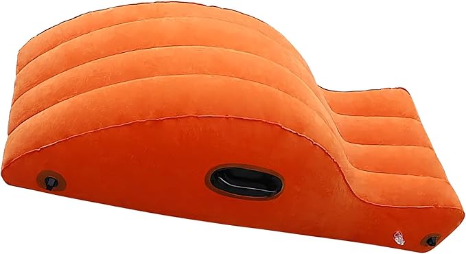 Inflatable Yoga Sofa – Pilates Recliner, Flocking Lounge, Portable Air Cushion | Streamlined Curved Support, Quick Inflation Comfort for Home Workout, Meditation, Relaxation Sessions