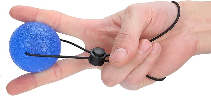 3 Pieces Secure Stress Balls on a String, Climbing Ball Hand Training Device, Hand Exercise Strengthening Rehabilitation