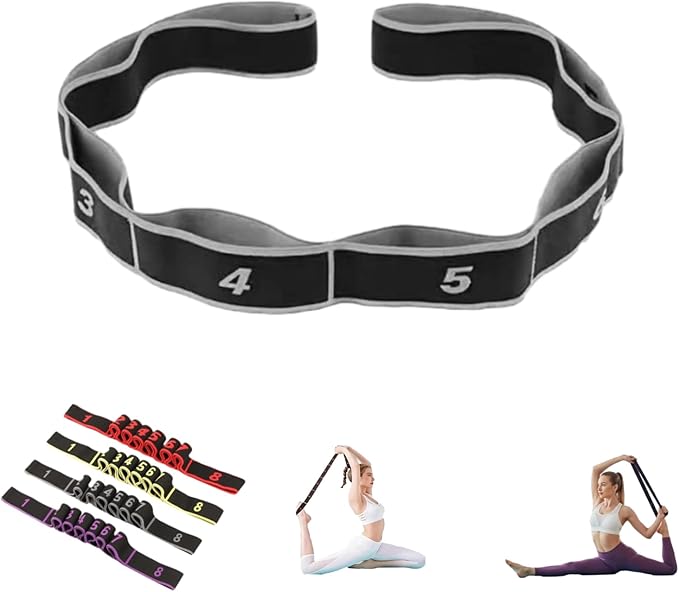 Numbered Resistance Band, Fitness Resistance Bands with Handles, Multifunction Fitness Resistance Band, Elastic Loop Exercise Strap, Adjustable Bands for Full Body Stretching Shaping