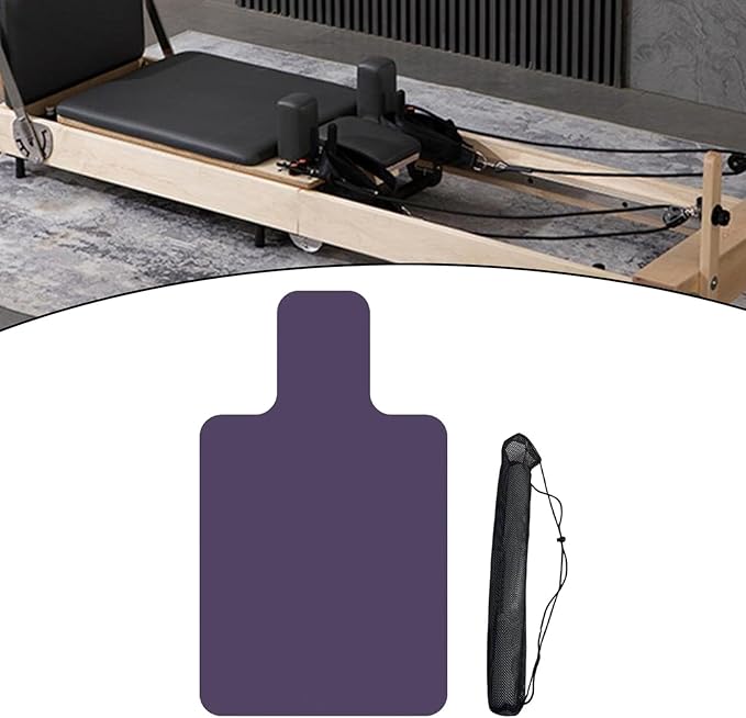 YIJU Pilates Reformer Mat Exercise Mat Portable Thick Professional Rubber Backing Sweat Absorbing with Storage Mesh Bag Towel