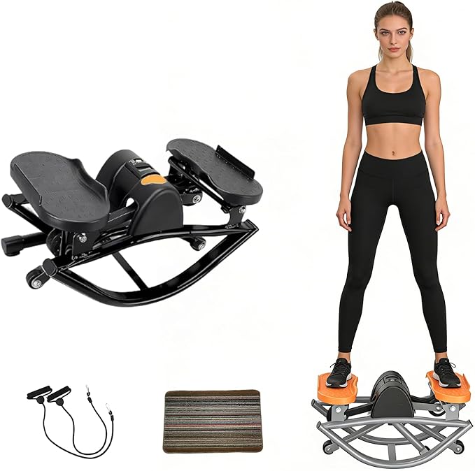 The rock stepper,rock stepper side to side,Machine for Home Exercise 15 Minutes for Quick Fat Burning and Body Shaping，Suitable for Home, Apartment, and Dormitory Use