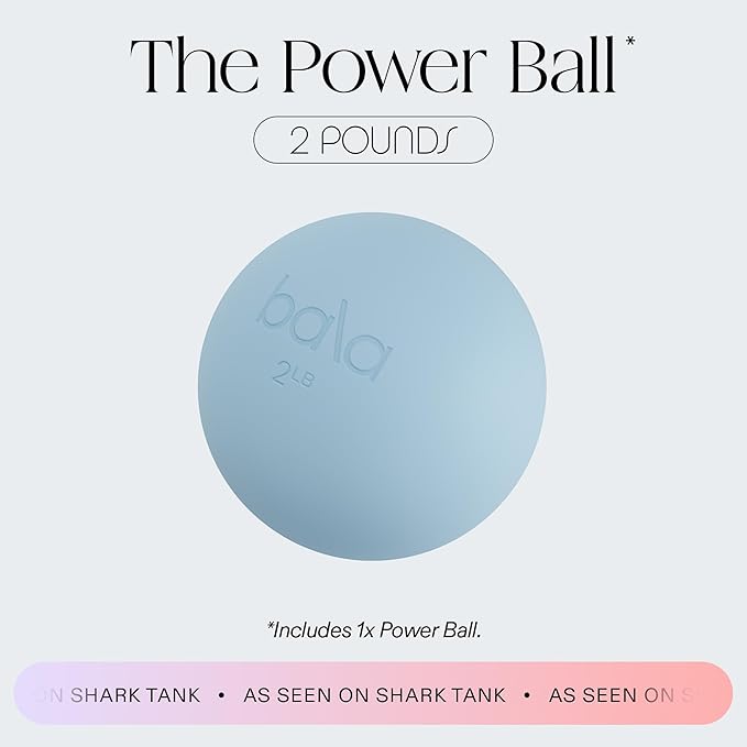 Bala Power Ball, Weighted Toning Exercise Ball for Pilates, Yoga, Home Fitness & More - Workout Ball for Strength & Core Training, Aerobics & Working Out to Improve Balance & Sculpt
