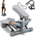 Steppers for Exercise,Stair Stepper Twist Mini Stepper with Resistance Bands, Portable Cardio Equipment 330LBS Weight Capacity for Body Shaping