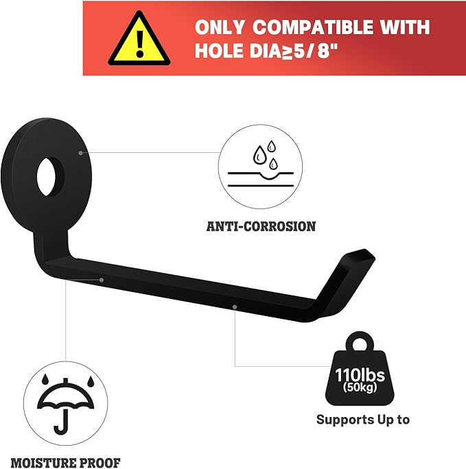 Squat Rack Barbell Holder, 4pcs Hook Attachments - Power Rack Storage Accessories, Resistance Band Holder