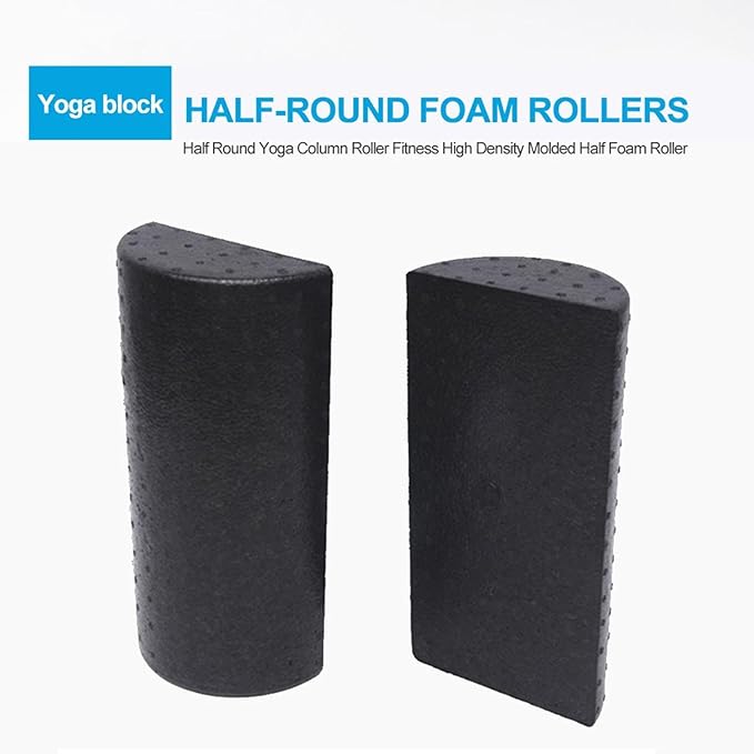 Half Round Foam Roller - Half Foam Roller, Semi-Circles Foam Roller, Half Round Roller, Half Round Yoga Roller | Half Round Exercise Roller, Compact Half Cylinder Foam Roller for Travel