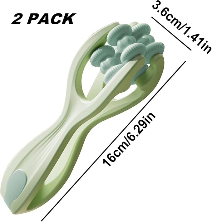 2pcs Finger Massager for Arthritis Finger Arthritis Pain Relief Manual Massage Tools Hand Massage Roller Thumb Massager for Woman Mothers Day Gift Palm Foot Acupressure Tool Green
