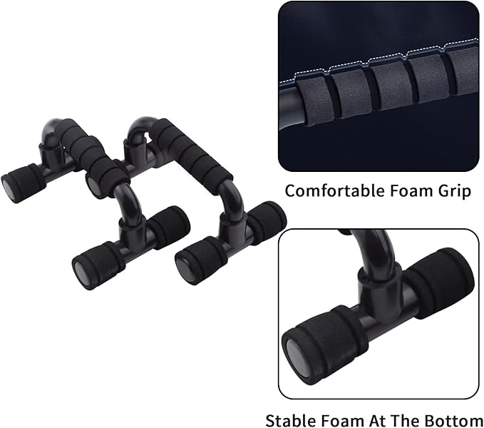 Push up Bar, Push Up Bars Strength Training, Push-up Bracket Board with Non-Slip Sturdy Structure, Push Up Bars for Men & Women, Push Up Stands Handle Gym Exercise Equipment Home Fitness(Black)