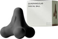 4-Node Quadrangular Fascia Massage Ball - Portable Trigger Point Therapy Tool for Muscle Relief, Myofascial Release & Facial Tension (Grey)