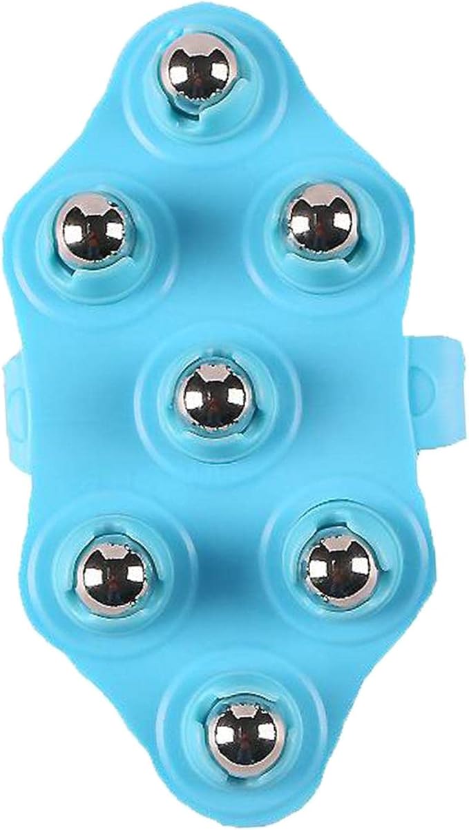 misppro Handheld Body Roller for Cellulite Treatment and Magnetic Therapy Massage Tool- Blue Magnetic
