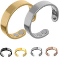 Auvulis Migraine Ring, Vitality Ring for Migraines, Adjustable Acupressure Magnetic Ring, Stainless Migraine Ring for Men and Women