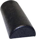 CanDo Black Composite High-Density Foam Rollers for Muscle Restoration Massage Therapy Sport Recovery and Physical Therapy 6" x 12" Half-Round