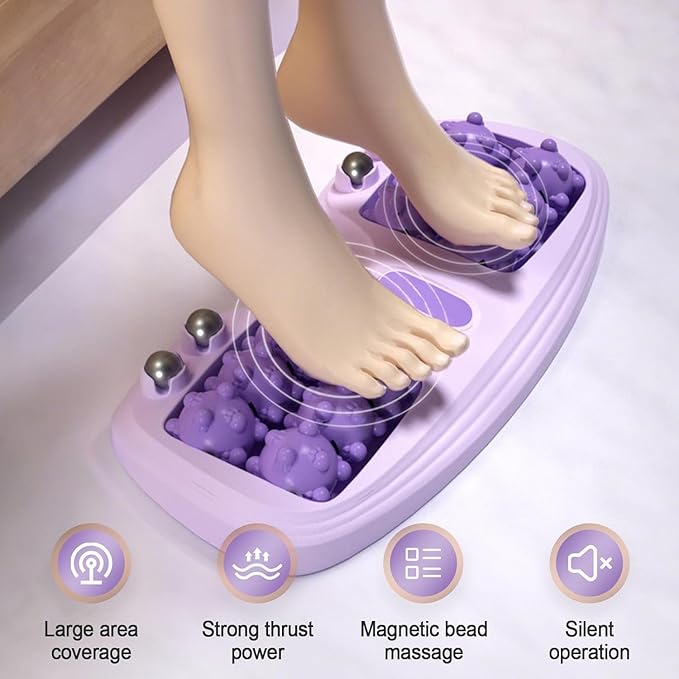 Portable Double Foot Massage Roller, 2025 New Dual Foot Massage Roller for Relieve Pain from Plantar Fasciitis, Portable Feet Massager Tool for Home Office Use (Orange)