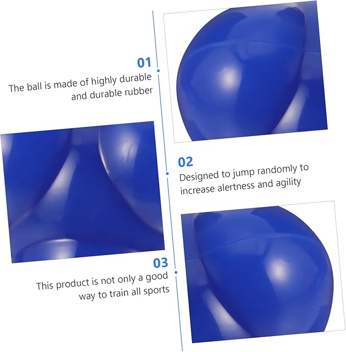 BESPORTBLE Hexagonal Reaction Ball for Agility Training Fitness Agile Ball for Hand Eye Coordination and Speed Improvement Large Blue Agile Training Equipment for Baseball and Sports