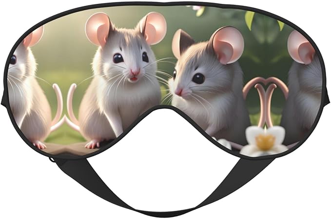 Mouse in Love Head-Mounted Double-Sided Light-Blocking Sleeping Eye mask to Protect Eyes and Relieve Eye Fatigue