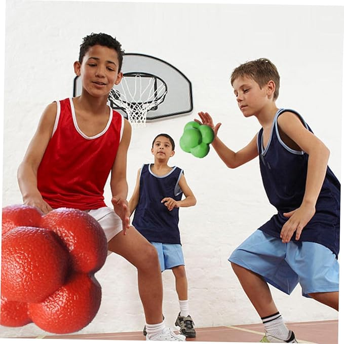 3pcs Exercise Ball Hexagonal Reaction Ball Fitness Agile for Sports Reflex Training Random Color