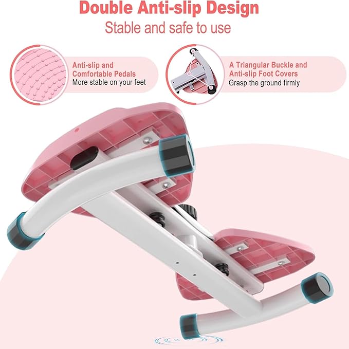 Waist Twisting Machine Fitness Tool, Ab Twister Board for Home Workout & Core Training, 300 lbs Capacity Exercise Twist Board with Resistance Bands, Noiseless Waist Sculptor with Foot Massage