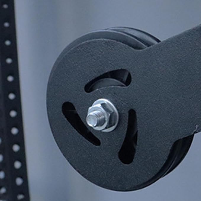 Gym Pulley Fixed Pulley Wheel Accessory Squat Rack Mount Attachment for Strength Training Sport Workout 16mm Thread Diameter