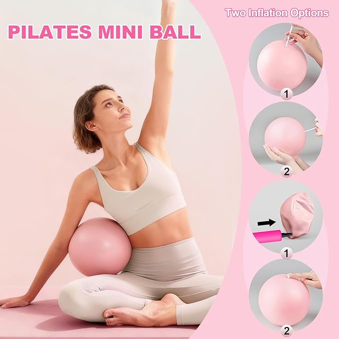 Pilates Kit, Pilates Essentials Kit for Women, 15” Pilates Ring and Ball Set