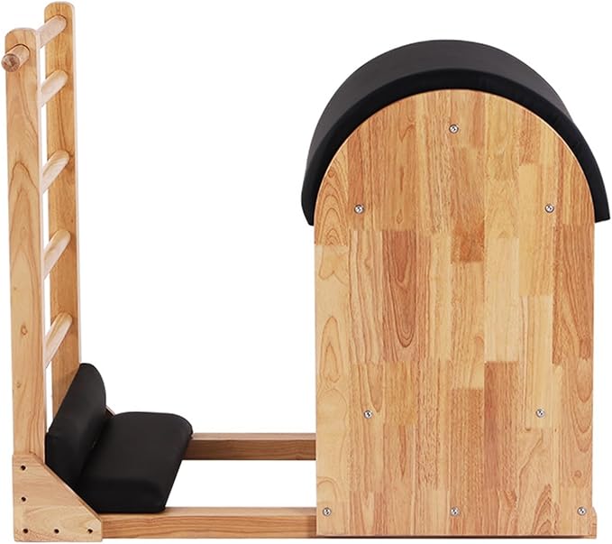 Wooden Pilates Ladder Barrel Vintage, Spine Corrector Equipment for Home Studio Pilates Machine for Beginner Workouts