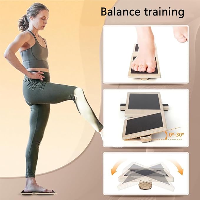 Wooden Foot Stretcher, One-Legged Balance Trainer, Ballet Balance Board, Wooden Ankle And Foot Strengthening Balance Board