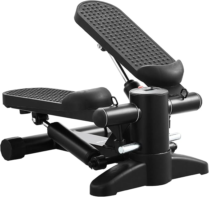 VEVOR Stair Stepper, Mini Stepper for Exercise at Home, Hydraulic Fitness Stepper with Resistance Bands, Full Body Workout Cardio Equipment, Stair Climber