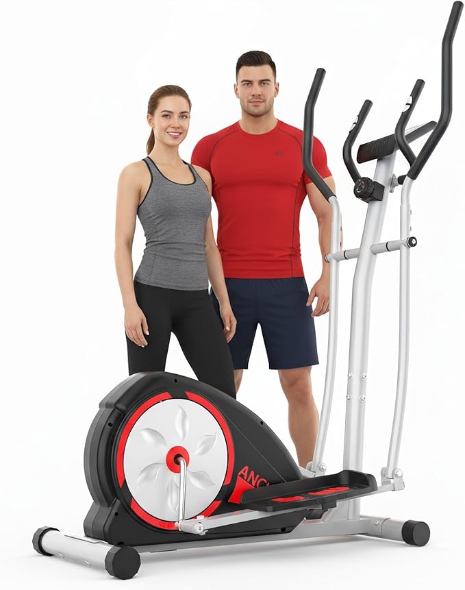 ANCHEER Elliptical Exercise Machine, Elliptical Trainer for Home Gym Exercise Equipment 500Lbs Max Weight Ultra-Silent Elliptical Machine, 14 & 8 Resistance Levels