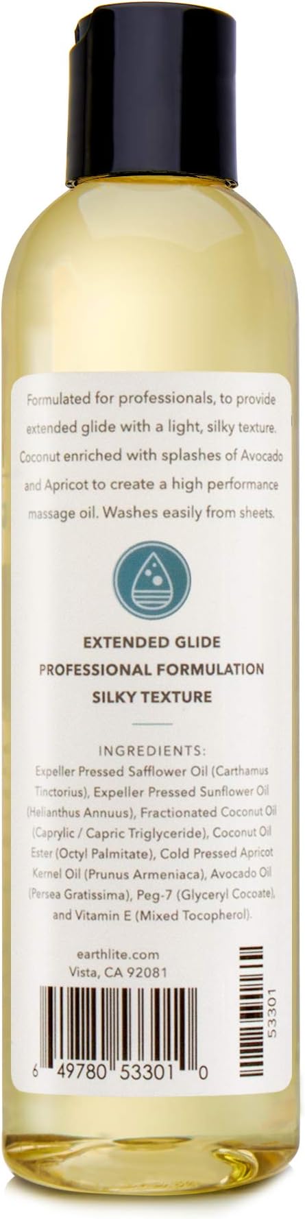 EARTHLITE Massage Oil PRO-LITE – Plant-Based, Nut-Free, Unscented, High Performing
