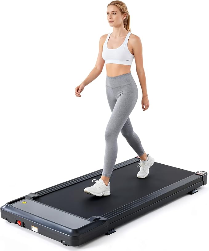 Sweetcrispy Compact Treadmill for Small Spaces, Quiet Under-Desk Walking Pad, Slim & Portable Design for Home Office Workouts, Easy to Store, Ideal for Apartments and Work-from-Home Fitness