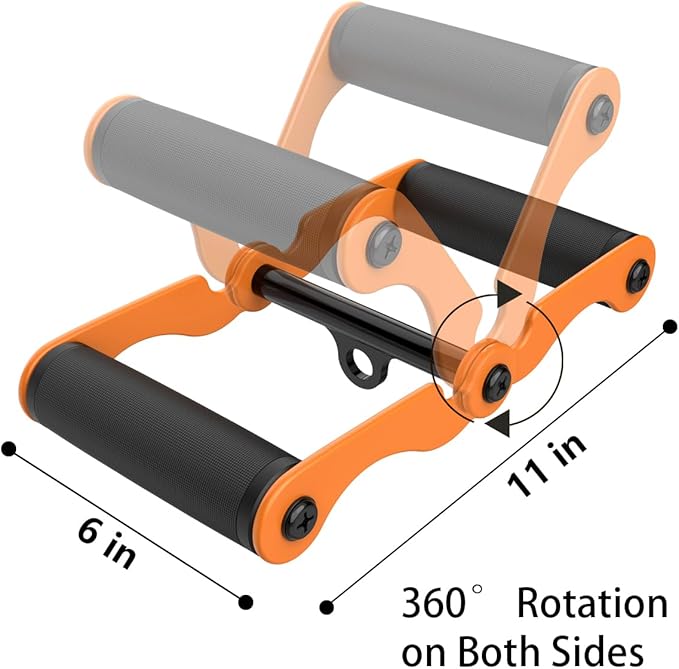 veimia V Bar T-Bar Row Landmine Handle Attachment for Barbell Bars, Solid Mine Double D Row Handle Grips with Non-Slip Rubber Grips, T-Row Attachment for Olympic Strength Training Bars