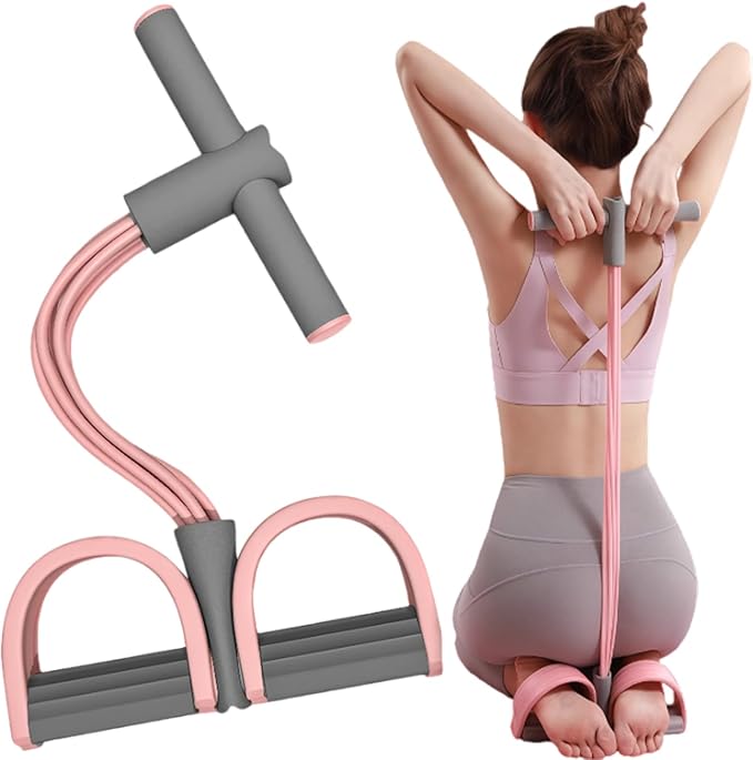 Multifunction Pedal Resistance Band with Handle, Multifunctional 2026 New Foot Pedal Resistance Band, 6-Tube Elastic Yoga Pedal Puller Resistance Band, for Abdomen, Waist, Arm, Leg