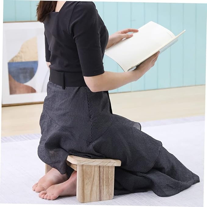 Small Folding Bench Meditation Seat Kneeler Cushion for Garden Home Yoga