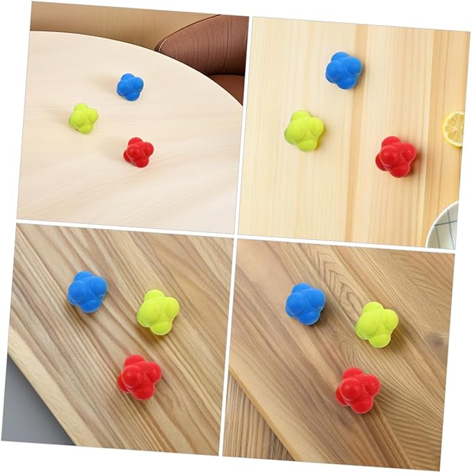 Kisangel 6pcs Reflex Training Balls Set Agility Coordination and Reaction Speed Training for Kids and Adults Indoor Sports Equipment for Hand Eye Coordination and Fitness