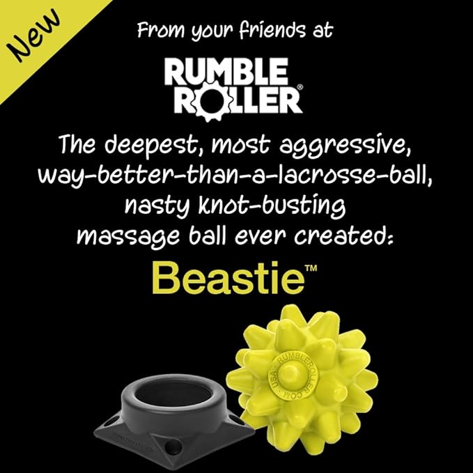 RUMBLE ROLLER Massage Ball + Base (Extra Firm Massage Ball and Base)
