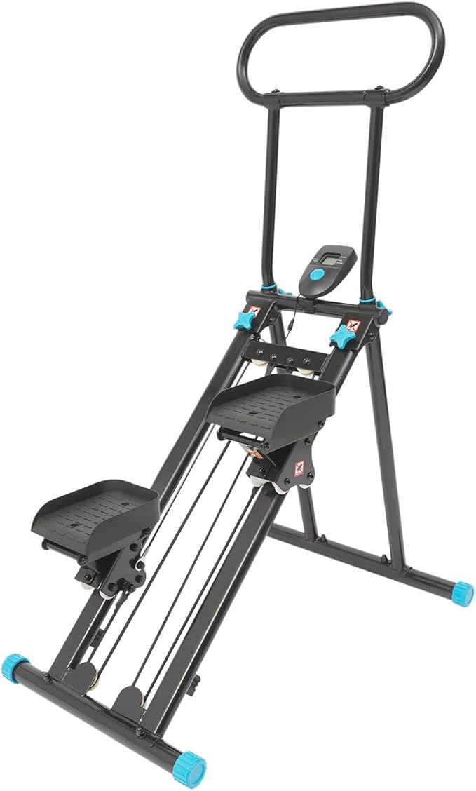 Stair Stepper for Exercise at Home, 300LBS Capacity Stair Stepper with Handlebar & LCD Screen, Stair Climber for Living Room & Home Gym (Black)