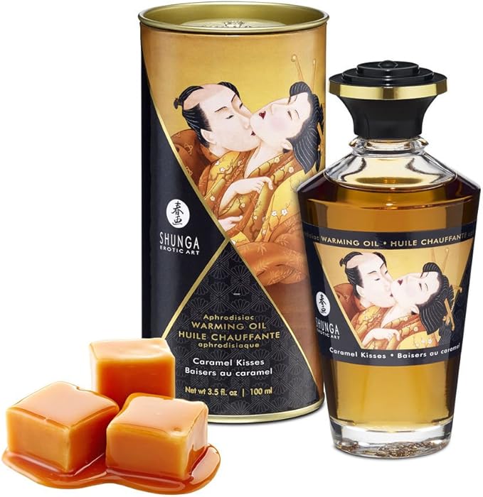 Shunga Warming Massage Oil 3.5 Fluid Ounces (Caramel)