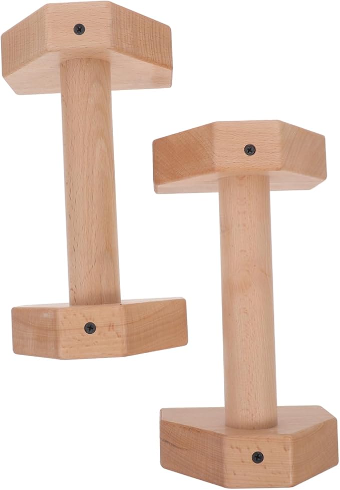 2pcs Wooden Push-up Handles for Strength Training Push-up Stands Ergonomic Equipment for Men