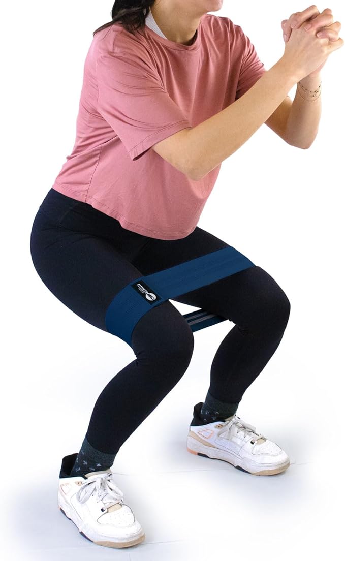 Fitness Mad Same Length Squat Bands | Individual Fabric Resistance band with Non-Slip interior | Great for Strength Training, Thighs Hips & Glutes