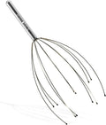 Body Back Scalp Massager, Head Scratcher, Manual Head Massager for Stress Relief, Relaxing Scalp Scratcher, Tingler for Gentle Hair Stimulation (Silver)