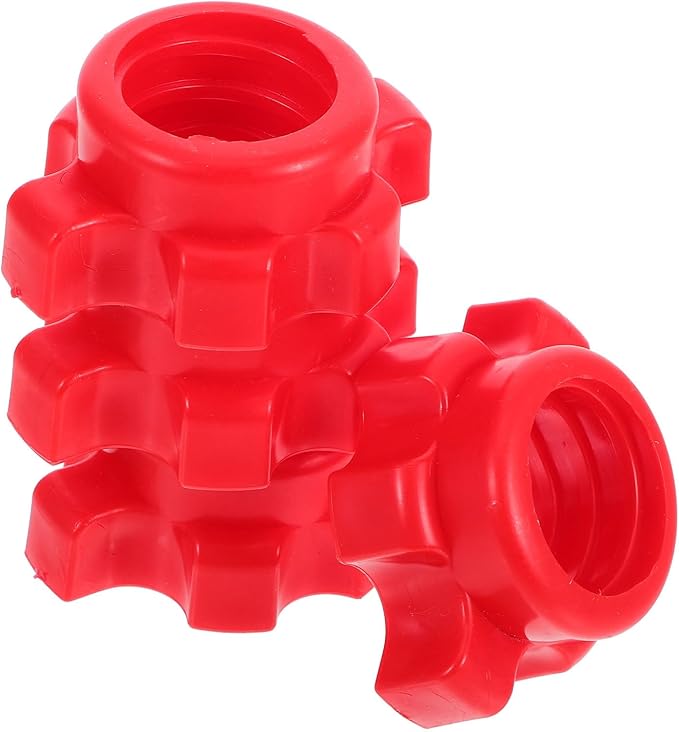 Yardwe Dumbbell Nut Accessories 4 Pcs Set for 1 Inch Barbell Screw Clamp Fitness Equipment Attachments Secure Weight Locking Nuts for Home Strength Training